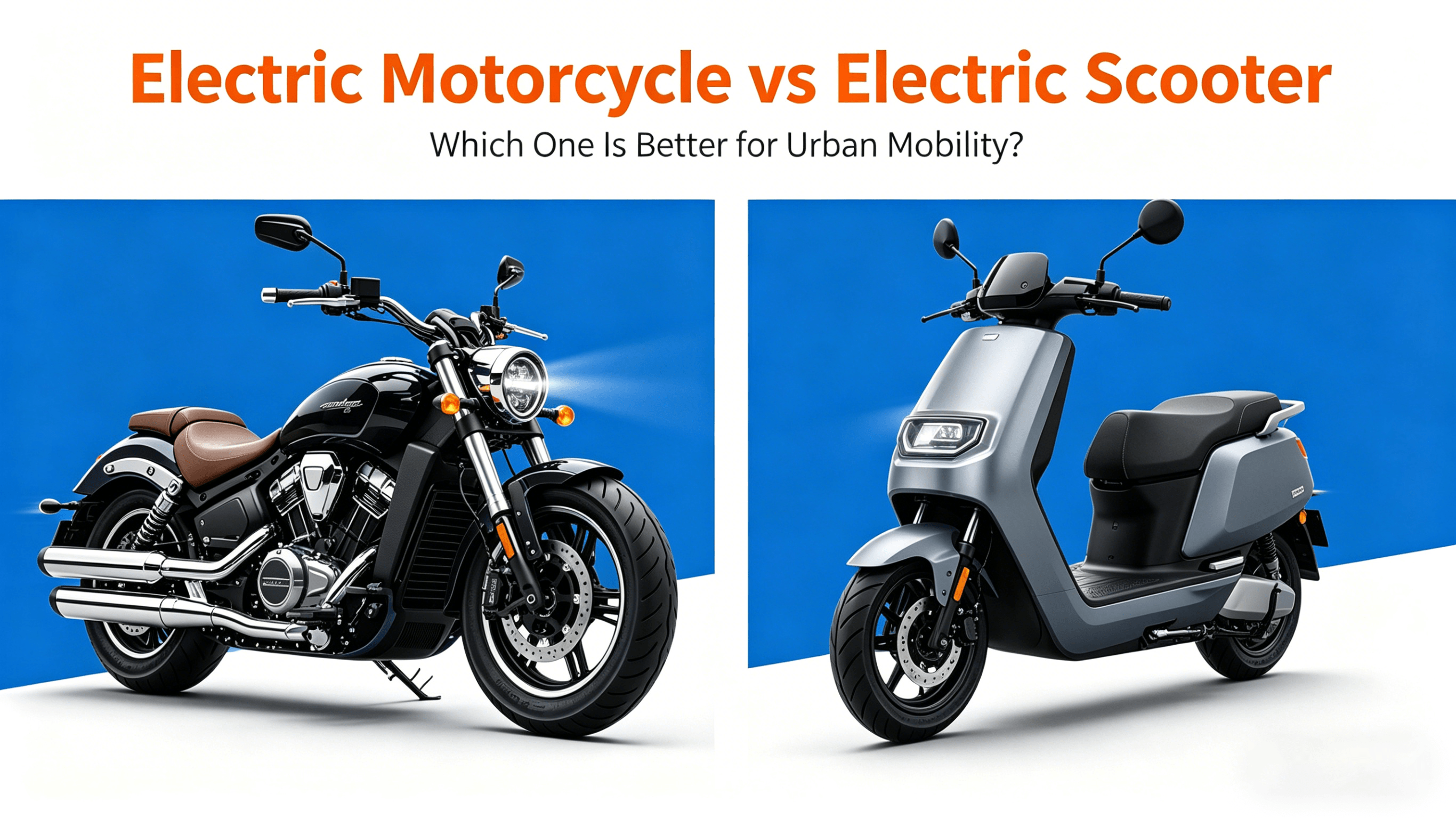 Elektrikli Motosiklet mi Elektrikli Scooter mı: Kentsel Mobilite İ&ccedil;in Hangisi Daha İyi?